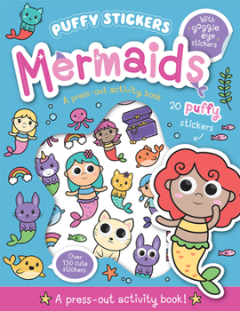 Paperback Puffy Sticker Mermaids Book