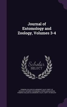 Hardcover Journal of Entomology and Zoology, Volumes 3-4 Book