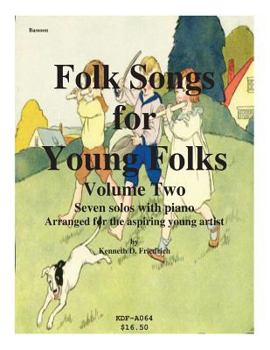 Paperback Folk Songs for Young Folks, Vol. 2 - bassoon and piano Book