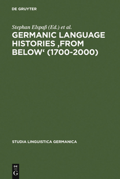 Hardcover Germanic Language Histories "From Below" (1700-2000) Book