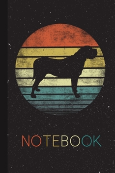 Paperback Notebook: English Mastiff Gifts Present for Pet Owner Silhouette Blank Lined Notebook for Dog Mom Dad Cool Gift Idea for Men Wom Book