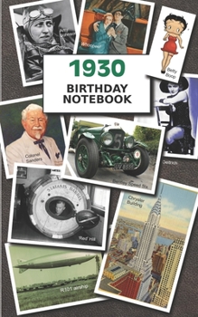 Paperback 1930 Birthday Notebook: a great alternative to a card Book