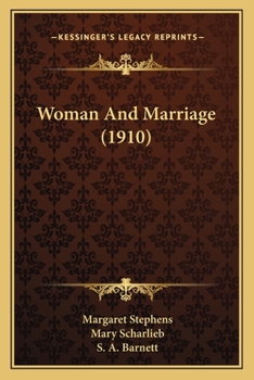 Paperback Woman And Marriage (1910) Book