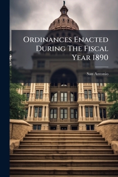 Paperback Ordinances Enacted During The Fiscal Year 1890 Book