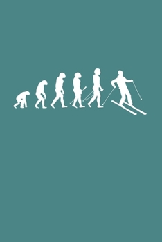 Evolution of Skier: Xc Skiing Cross-Country Ski 6X9 Graph Paper Journal