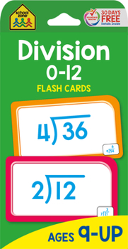 Cards School Zone Division 0-12 Flash Cards Book