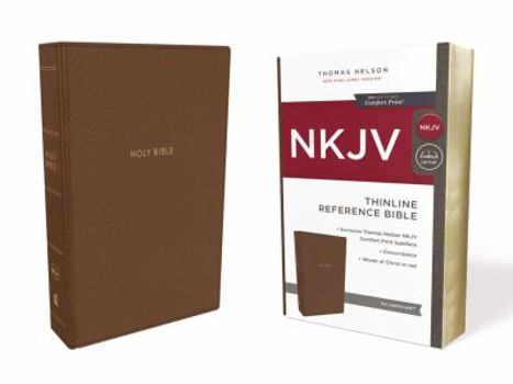 Imitation Leather NKJV, Thinline Reference Bible, Imitation Leather, Tan, Red Letter Edition, Comfort Print Book