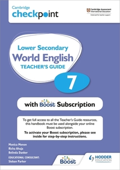 Paperback Cambridge Checkpoint Lower Secondary World English Teacher's Guide 7 with Boost Subscription Booklet: Hodder Education Group Book