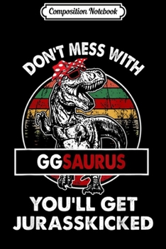 Paperback Composition Notebook: Ggsaurus Christmas T Rex GG Saurus Gifts Journal/Notebook Blank Lined Ruled 6x9 100 Pages Book