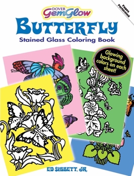 Paperback Dover GemGlow Butterfly Stained Glass Coloring Book