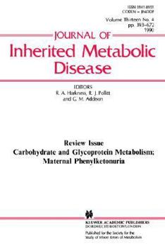 Paperback Carbohydrate and Glycoprotein Metabolism; Maternal Phenylketonuria Book