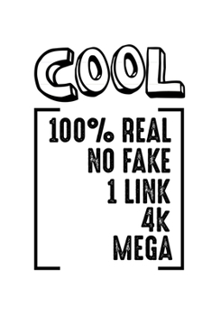 Notizbuch: Cool Fake Real 4K Mega Echt Oldschool Geschenk 120 Seiten, 6X9 (Ca. A5),Blanko / Skizzen (German Edition)