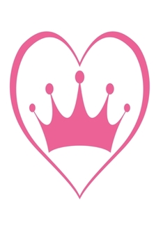 Crown with heart white Version: Notebook graph paper 120 pages 6x9 perfect as math book, sketchbook, workbook and diary for girls and women