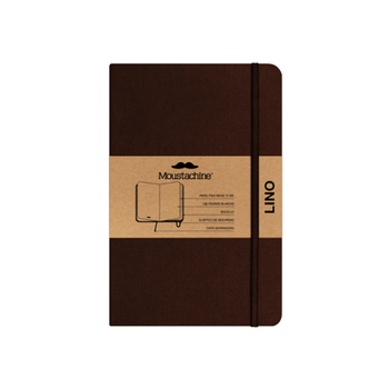 Hardcover Moustachine Classic Linen Pocket Brown Blank Hardcover Book