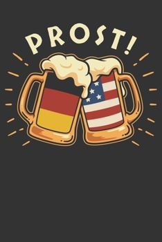 2020 Week To View Dated Planner Diary: 6x9 Inches Paperback Oktoberfest German Beer Festival Prost Cheers American Flag