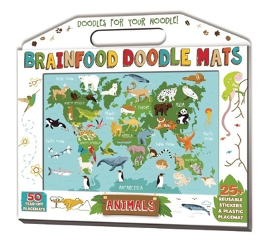Hardcover Brainfood Doodle Mats: Animals Book