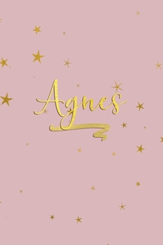 Paperback Agnes: Personalized Journal to Write In - Rose Gold Line Journal Book