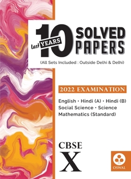 Paperback Last Years 10 Solved Papers: CBSE Class 10 for 2022 Examination Book