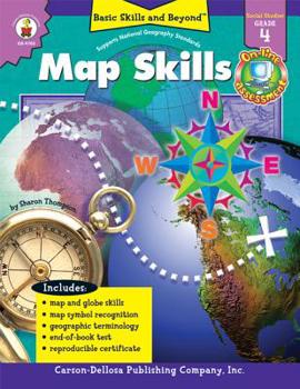 Paperback Map Skills, Grade 4 Book