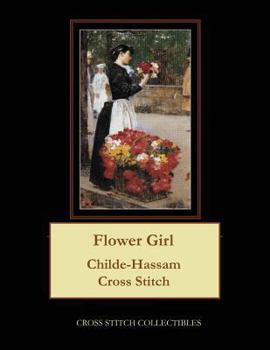 Paperback Flower Girl: Childe-Hassam Cross Stitch Pattern [Large Print] Book