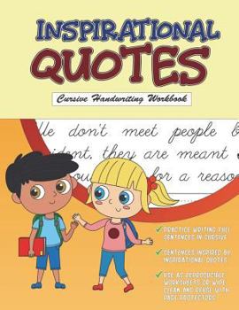 Paperback Inspirational Quotes: Cursive Handwriting Workbook: Cursive Tracing Book with Reproducible Worksheets Book