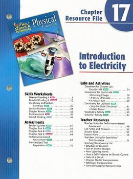 Paperback Holt Science & Technology Physical Science Chapter 17 Resource File: Introduction to Electricity Book