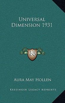 Hardcover Universal Dimension 1931 Book
