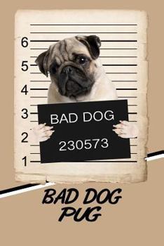 Paperback Bad Dog Pug: Isometric Dot Drawing Paper Notebook Featuring 120 Pages 6x9 Book