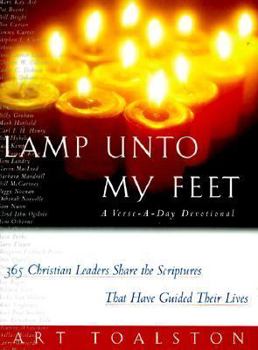 Hardcover Lamp Unto My Feet: A Verse-A-Day Devotional Book