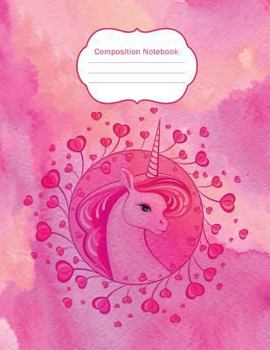 Paperback Composition Notebook: Cute Pink Unicorn Notebook for Girls Book