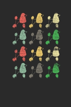 Retro Poodle: Poodle Dogs Notebook, Dotted Bullet (6" x 9" - 120 pages) ~ Animal Themed Notebook for Daily Journal, Diary, and Gift