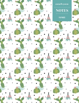 Paperback Cornell System Notes 110 Pages: Cactus Notebook for Professionals and Students, Teachers and Writers - Succulent Llama Pattern Book