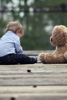 Paperback Journal: Boy and Teddy Bear Book