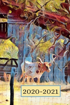 Texas Longhorn & Barn Cute Gift Dated Calendar Planner 2 years To-Do Lists, Tasks, Notes Appointments for Men & Women: Rustic Country Gift Book Small Pocket/Purse Size at-A-Glance Schedule Notebook