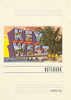 Paperback Vintage Lined Notebook Greetings from Key West, Florida Book