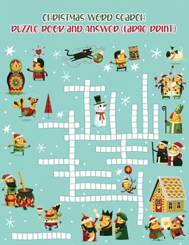 Christmas Word Search Puzzle Book And Answer (Large Print): Brain Games for Every Day Cleverly Hidden Word Searches for Adults, Teens, and More!