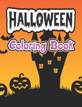 Paperback Halloween Coloring Book: For Kids and Adults with Cute Girls Set In Fun Spooky Halloween Scenes Book