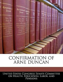 Paperback Confirmation of Arne Duncan Book