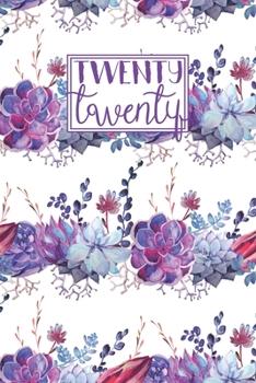 Paperback 2020: Diary A5 Week to View on 2 Pages - Horizontal Weekly Planner Journal - Violet Purple Succulents Pattern Book