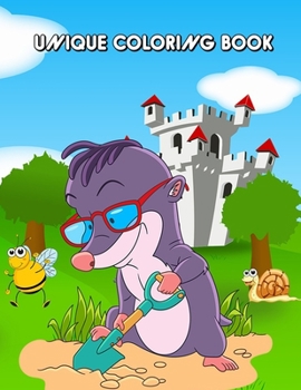 Paperback Unique Coloring Book: An Easy Educational Coloring Pages of Animals for Boys & Girls Ages 4-8 Book