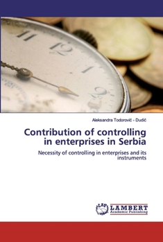 Paperback Contribution of controlling in enterprises in Serbia Book