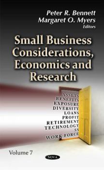 Hardcover Small Business Considerations, Economics and Research Book