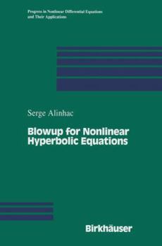 Hardcover Blowup for Nonlinear Hyperbolic Equations (Progress in Nonlinear Differential Equations and Their Applications) Book