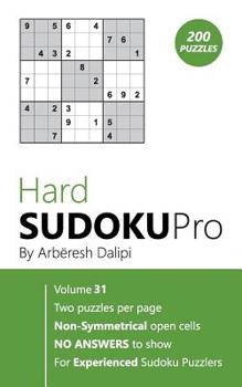 Paperback Hard Sudoku Pro: Book for Experienced Puzzlers (200 puzzles) Vol. 31 Book