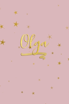 Olga: Personalized Journal to Write In | Rose Gold Line Journal