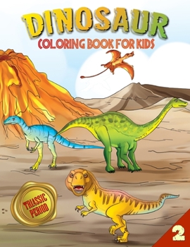 Paperback Dinosaur Coloring Book for Kids (Book 2): Triassic Period [Large Print] Book