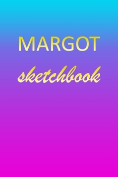 Margot: Sketchbook | Blank Imaginative Sketch Book Paper | Pink Blue Gold Custom Letter M Personalized Cover | Teach & Practice Drawing for ... Doodle Pad | Create, Imagine & Learn to Draw
