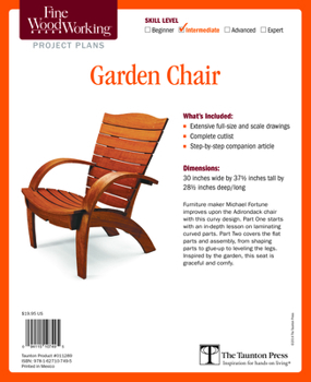 Paperback Fine Woodworking's Garden Chair Plan Book