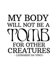 Paperback Notebook: Vegetarian vegan grave Da Vinci Animals Gift 120 Pages, 6x9 Inches, Dot Grid Book