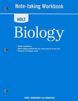 Paperback Holt Biology: Note-Taking Workbook Book